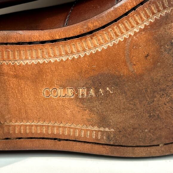 VERY GOOD Cole Haan Buckle Loafer Kiltie Handsewn Moc Made in Maine USA 10.5 D - Picture 12 of 13